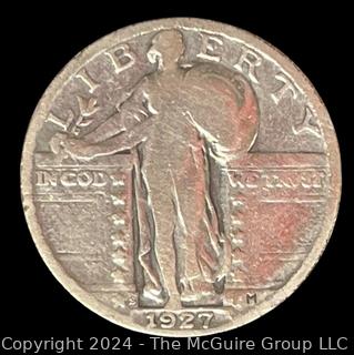 1927-S Standing Liberty Quarter Dollar Coin