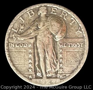 1924 P Standing Liberty Quarter Dollar Coin