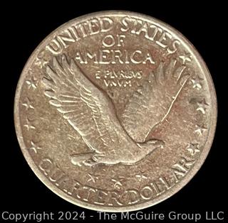 1917 -D Standing Liberty Quarter Dollar Coin (better grade coin)