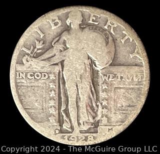 1928 -D Standing Liberty Quarter Dollar Coin