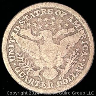 1897-P Barber Quarter Dollar Coin