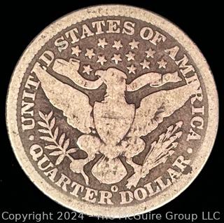 1895 -O Barber Quarter Dollar Coin