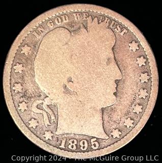 1895-P Barber Quarter Dollar Coin