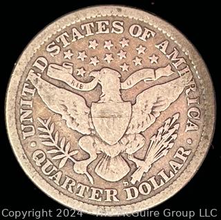 1895-S Barber Quarter Dollar Coin