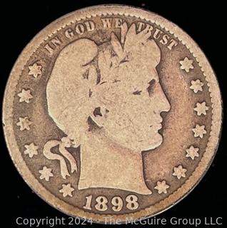 1898 (P) Barber Quarter Dollar Coin