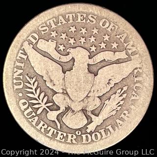 1904-O Barber Quarter Dollar Coin