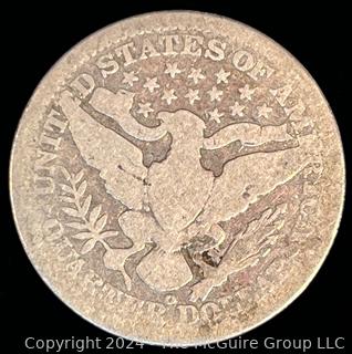 1907-O Barber Quarter Dollar Coin