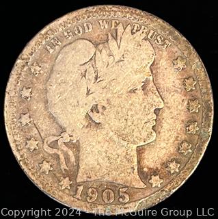 1905 (P) Barber Quarter Dollar Coin