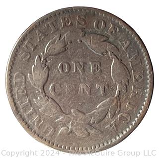 1834 Coronet Large Cent Coin