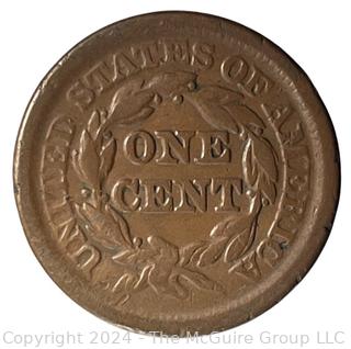 1850 Coronet Large Cent Coin 