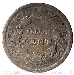 1842 Coronet Large Cent Coin