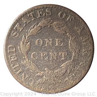 1824 Coronet Large Cent Coin