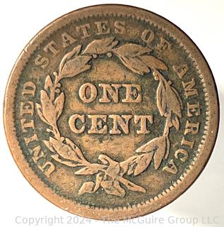 1843 Coronet Large Cent Coin