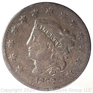 1832 Coronet Large Cent Coin