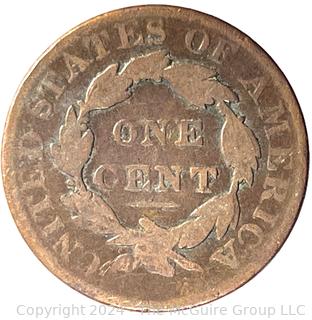 1826 Coronet Large Cent Coin