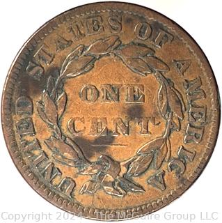 1836 Coronet Large Cent Coin