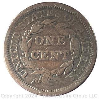 1844 Coronet Large Cent Coin