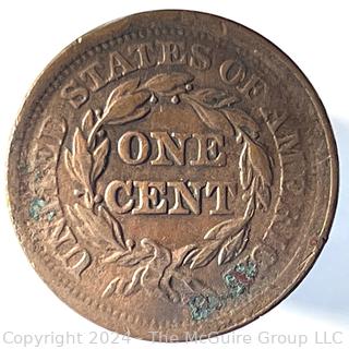 1852 Coronet Large Cent Coin