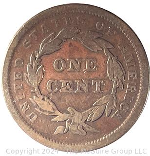 1840 Coronet Large Cent Coin