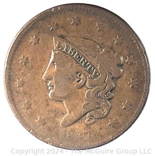 1837 Coronet Large Cent Coin