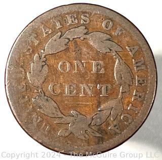 1838 Coronet Large Cent Coin