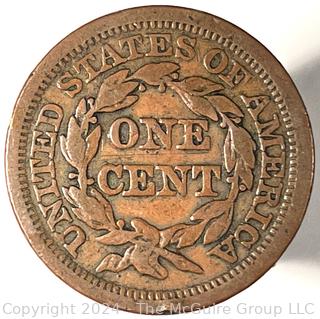 1849 Coronet Large Cent Coin