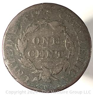 1822 Coronet Large Cent Coin