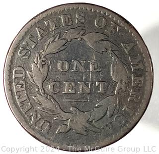 1833 Coronet Large Cent Coin