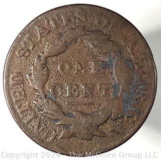 1828 Coronet Large Cent Coin