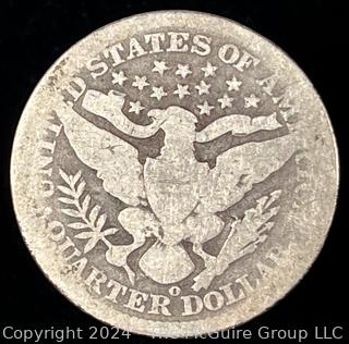 1896-O Barber Quarter Dollar Coin