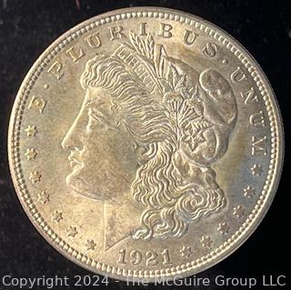 1921-(P) Morgan Silver Dollar Coin AU