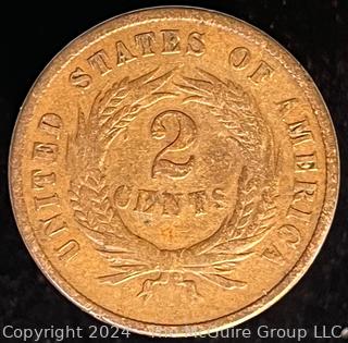 1868 US 2 Cent Coin (Bronze)