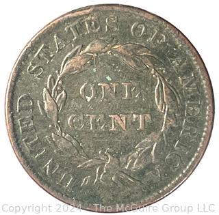 1837 US Liberty Coronet Head Large Cent Coin