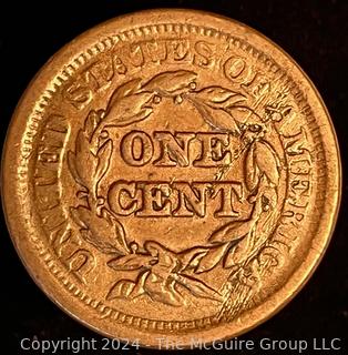 1851 US Liberty Coronet Head Large Cent Coin