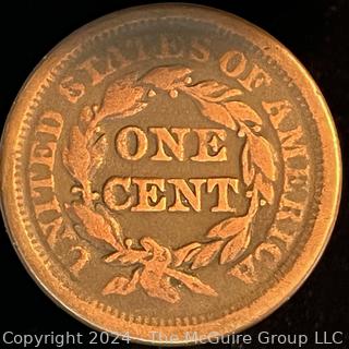 1851 US Liberty Coronet Head Large Cent Coin