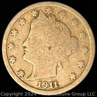 1911 Liberty Head V Nickel Coin