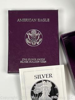 1989 -S  US One Ounce Proof Silver American Eagle Coin in Presentation Box