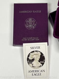 1986 -S  US One Ounce Proof Silver American Eagle Coin in Presentation Box