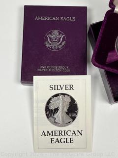 1987 -S  US One Ounce Proof Silver American Eagle Coin in Presentation Box