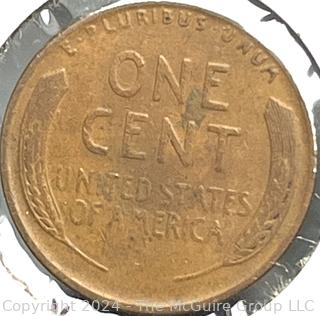 Six (6) Lincoln Head Wheat Cent Coins: 1937-P 