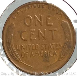 Six (6) Lincoln Head Wheat Cent Coins: 1937-P 