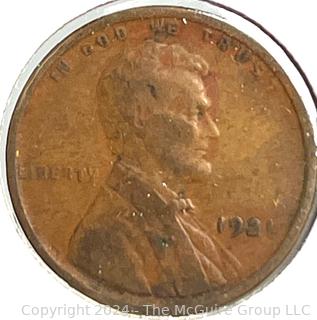 Eight (8) Lincoln Head Wheat Cent Coins: 1921 -P 