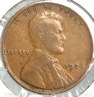 Six (6) Lincoln Head Wheat Cent Coins: 1926 -P 