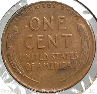 Three (3) Lincoln Head Wheat Cent Coins: 1938 