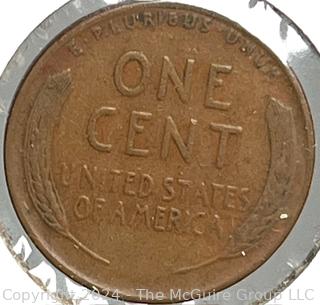 Three (3) Lincoln Head Wheat Cent Coins: 1938 