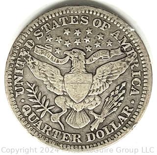 1905 Barber Quarter Dollar Coin