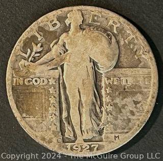 1927 Standing Liberty 25 Cent Coin