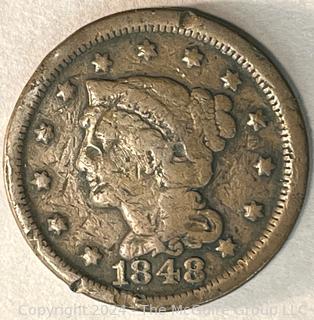 1848 One Cent Coin