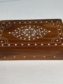 Four (4) Wooden Boxes Including Black Lacquer 