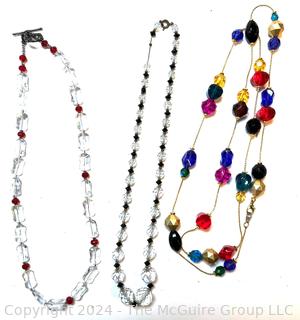 Three (3) Costume Jewelry Beaded Necklaces.